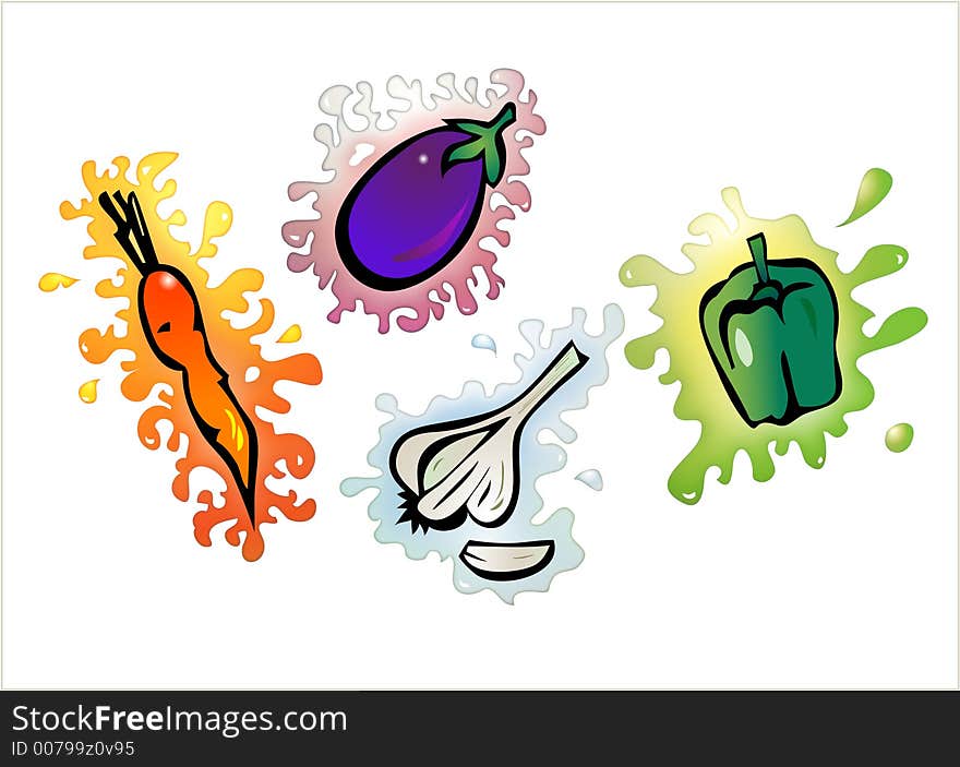 Food clip-art (decorative background). Food clip-art (decorative background)