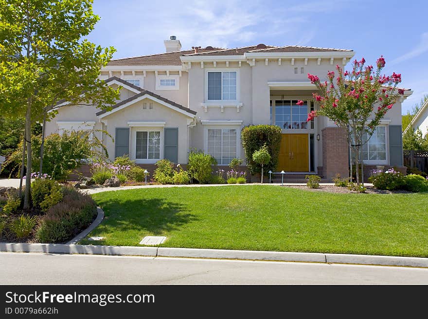 Exterior shot of a recently constructed home that shows great attention to detail in it's design and construction. Exterior shot of a recently constructed home that shows great attention to detail in it's design and construction.