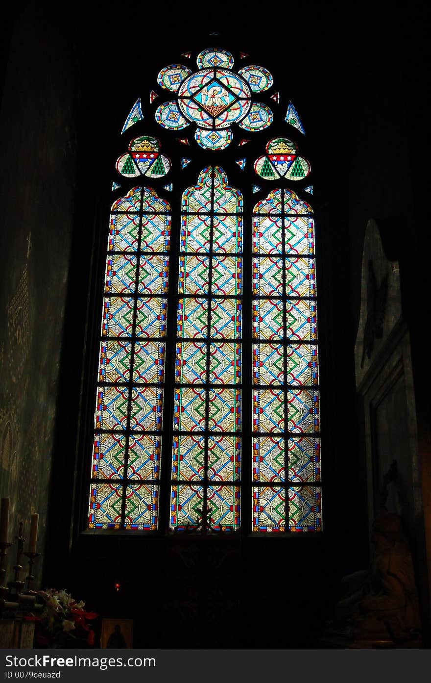 Stained Glass Window from Inside