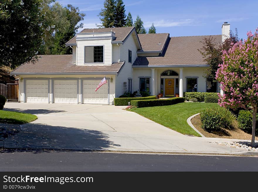 Exterior shot of a recently constructed home that shows great attention to detail in it's design and construction. Exterior shot of a recently constructed home that shows great attention to detail in it's design and construction.