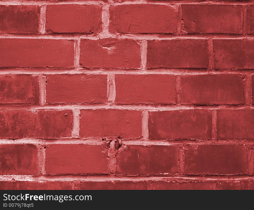 Old red brick wall texture