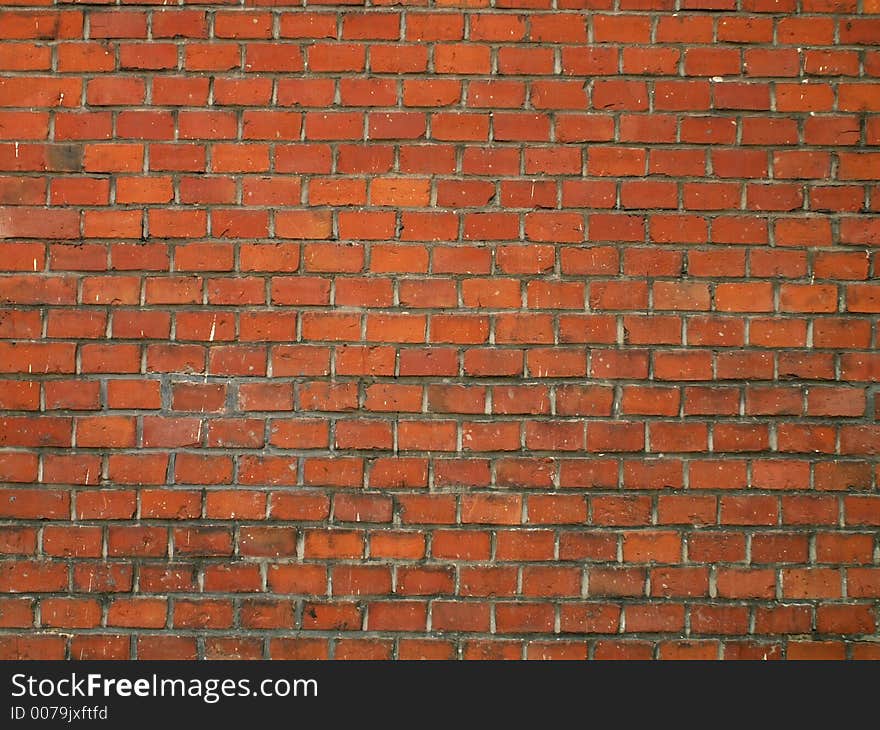 Brick wall texture in red. Brick wall texture in red