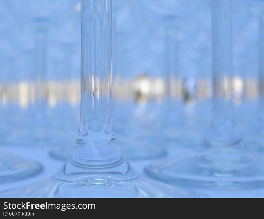 Different background with glasses on a table. Different background with glasses on a table