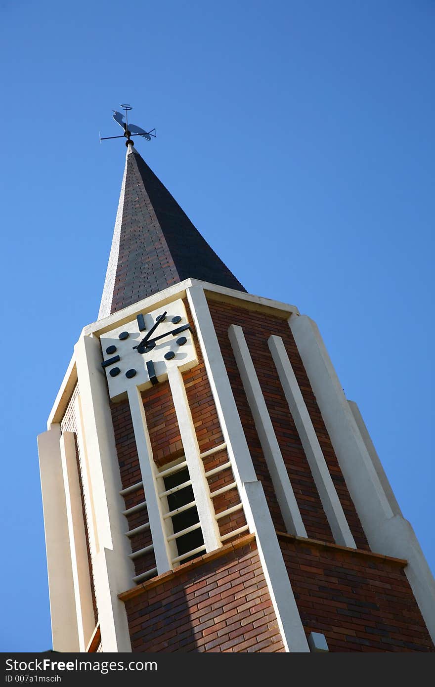 A church tower with clock