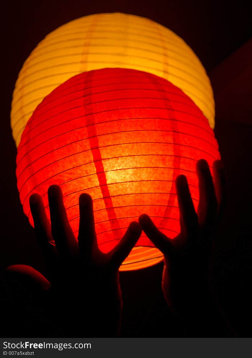 Colourful lightballs made of paper. Colourful lightballs made of paper