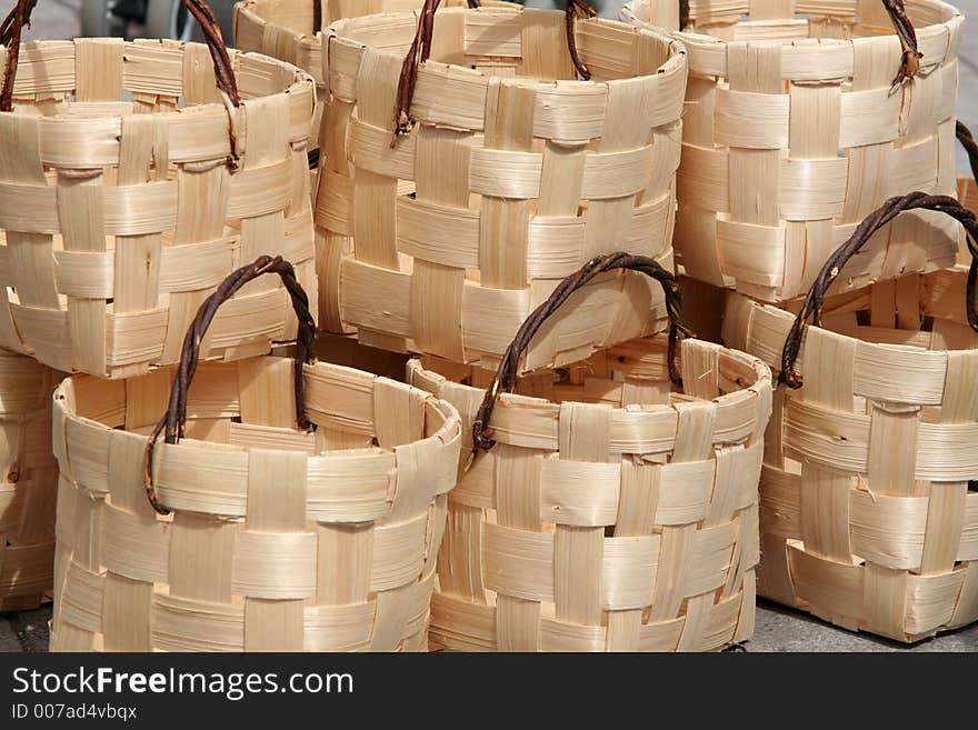 Handmade wicker baskets