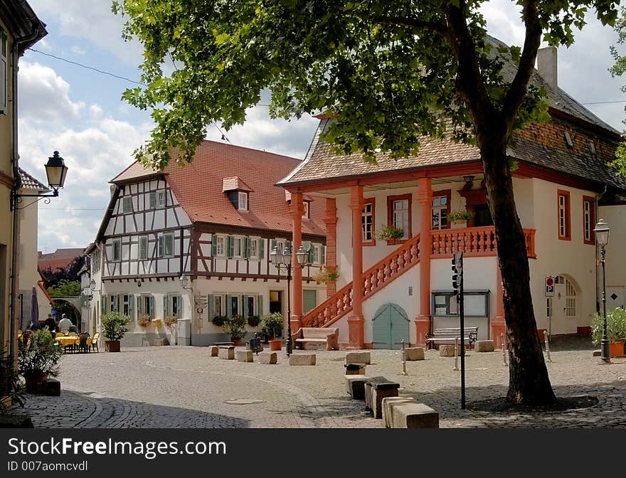 The tiny market square at the medieval town of Freinsheim in the Palatinate area of Germany was the site of hangings after revolts by farmers against the local nobility in the Middle Ages. The tiny market square at the medieval town of Freinsheim in the Palatinate area of Germany was the site of hangings after revolts by farmers against the local nobility in the Middle Ages.