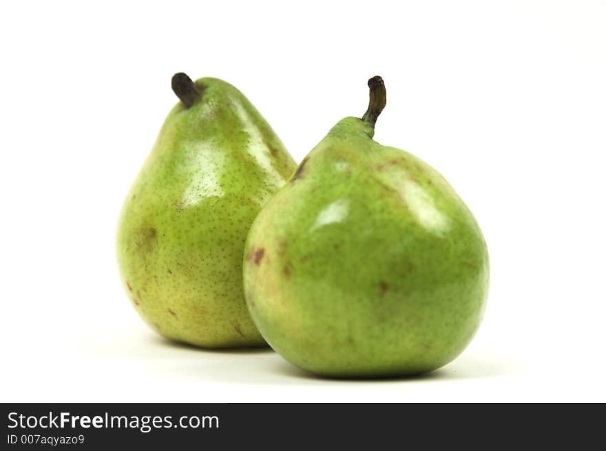 Two pears isolated