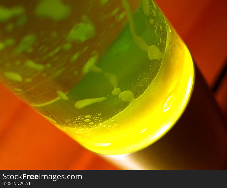 Closeup of a magma lamp with swallow DOF