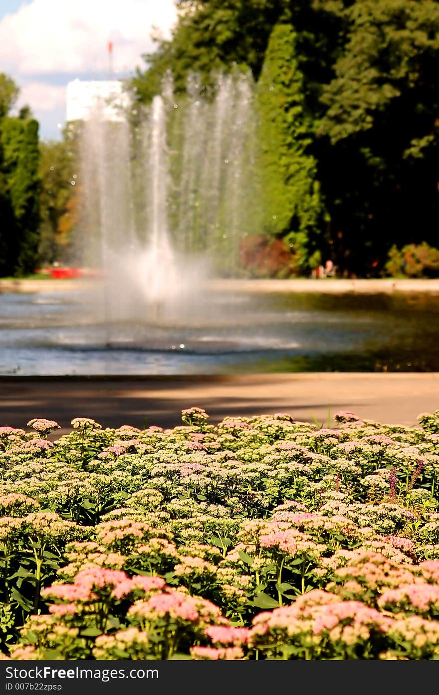 Fountain in park