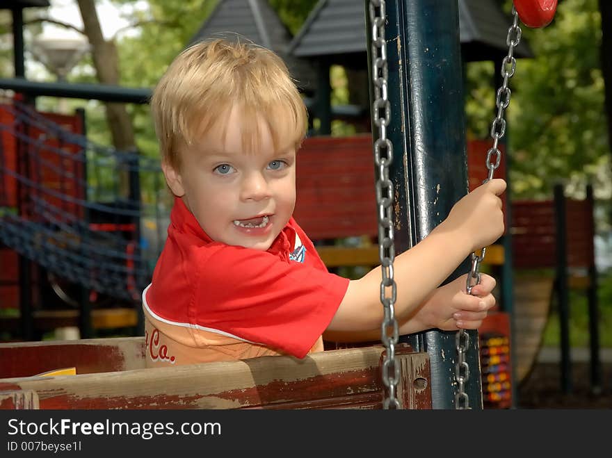 Young boy at playground