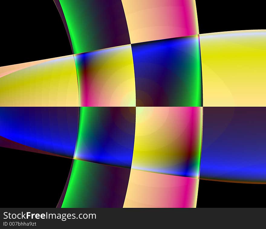 Fractal, variety of colours and shapes. Fractal, variety of colours and shapes