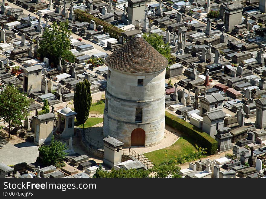 Cemetary With A Tower