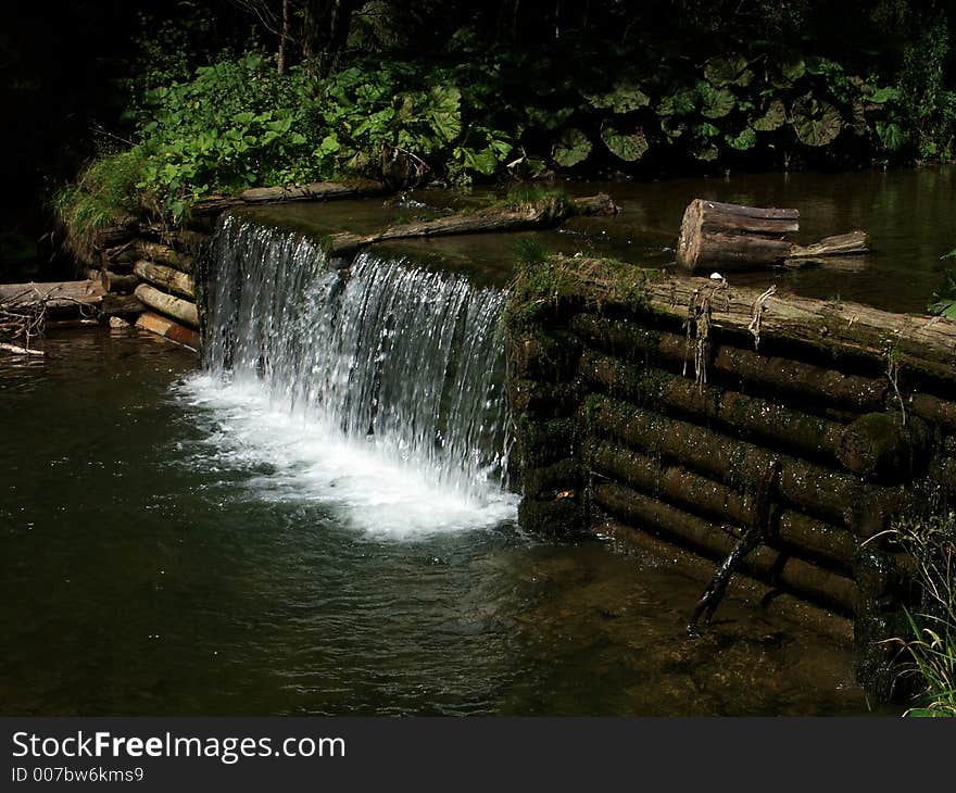 Reservoir and for water mills. Reservoir and for water mills