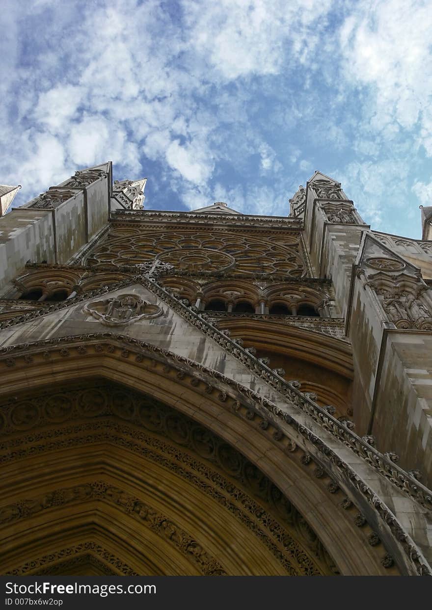 The gates to Westminster Abbey - famous cathedral in London. The gates to Westminster Abbey - famous cathedral in London