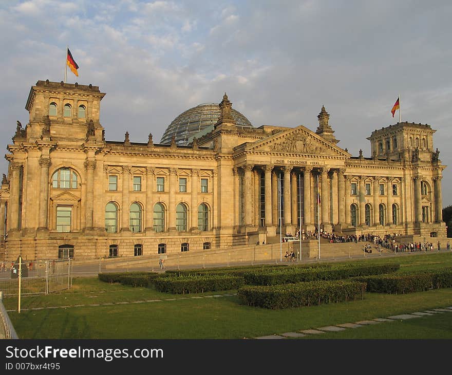 The German Reichstag in Berlin. The German Reichstag in Berlin