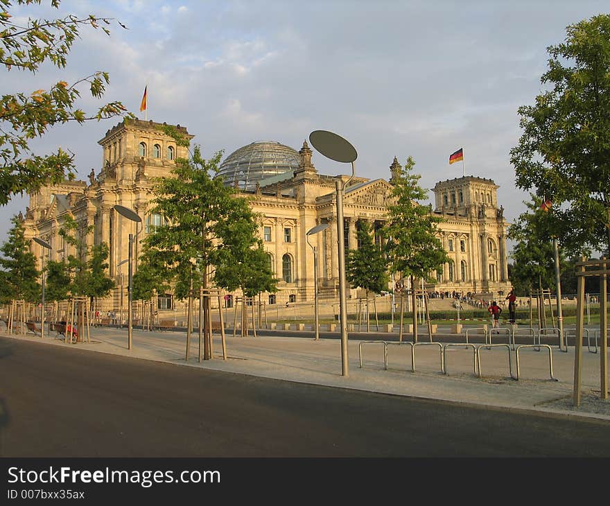 The German Reichstag in Berlin. The German Reichstag in Berlin