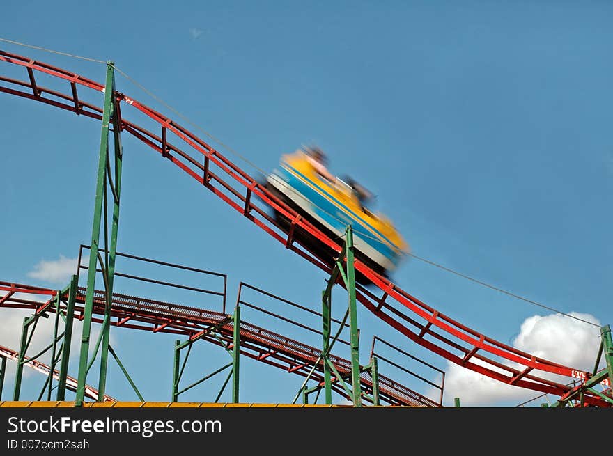 A ride in an amusement park. A ride in an amusement park.