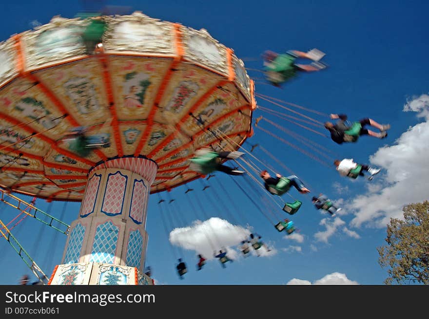 Fearful thrill seeking amusement park customers. Fearful thrill seeking amusement park customers.