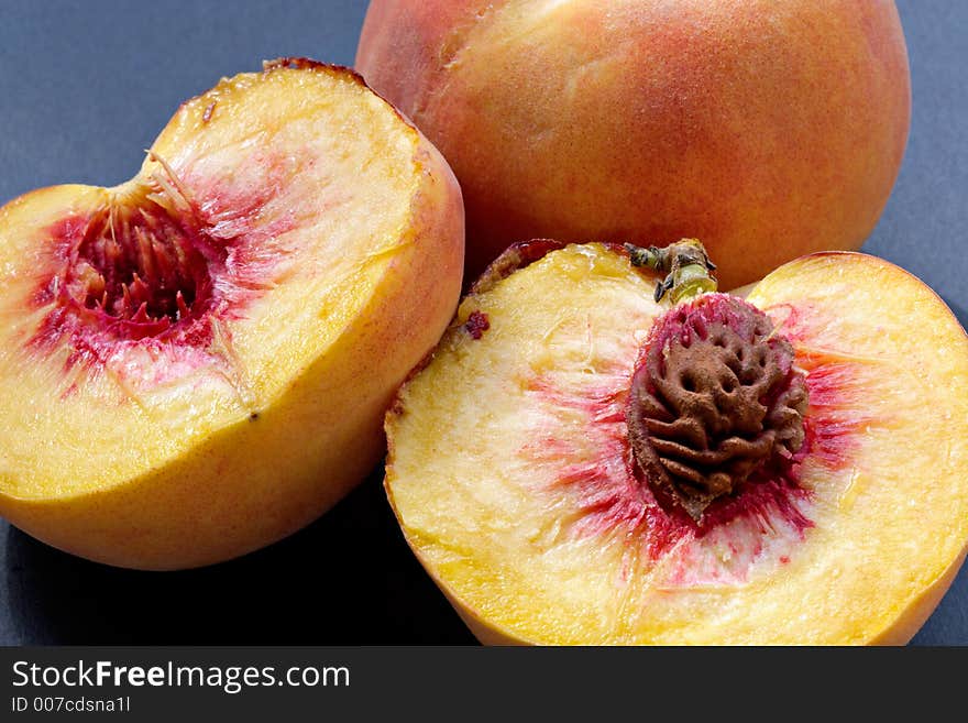 Ripe Juicy Fleshy Peaches