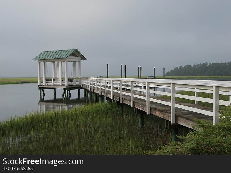 Morning at your own private dock on the marsh