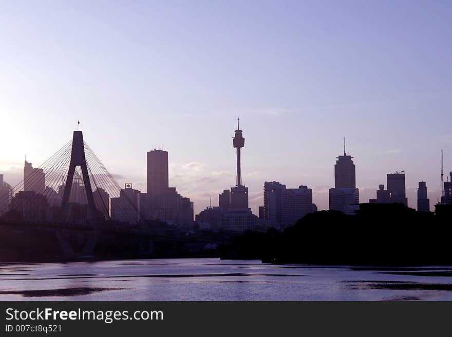 Anzac Bridge In Evening Light