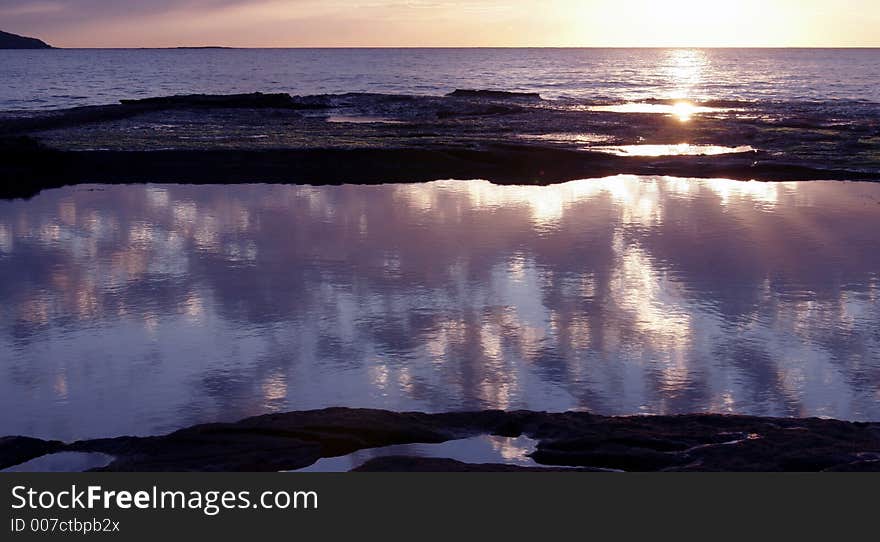 Pacific Sunrise, Rock Pool Reflection, Sydney, Australia