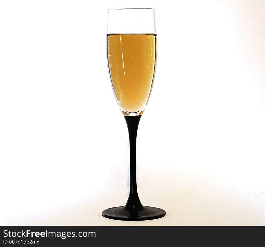 Wine glass with white wine