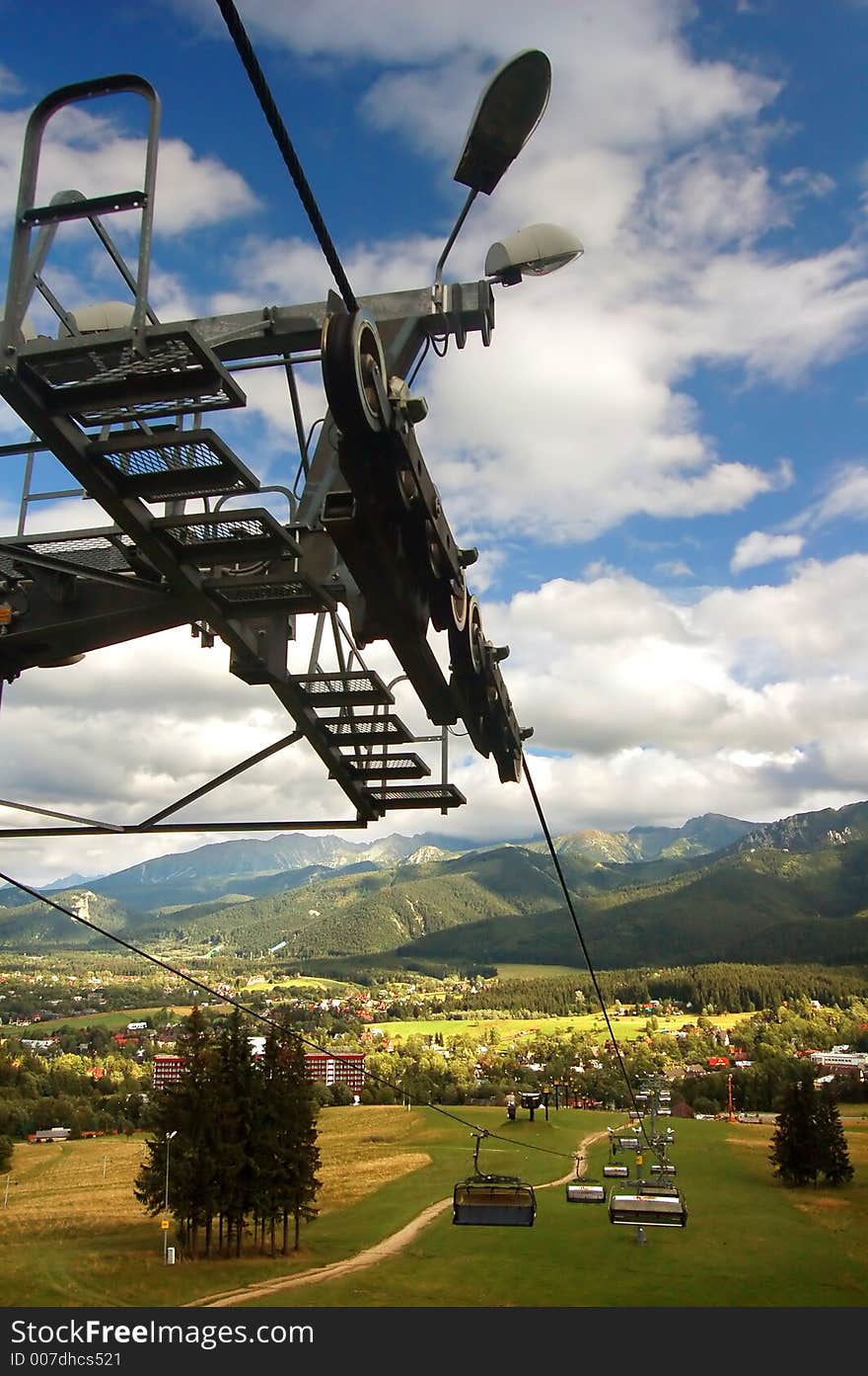 A chair-lift in Tatra Mountains