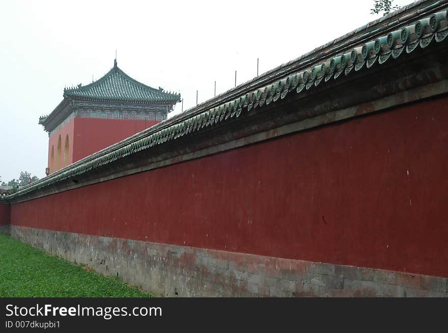 This wall surrounds the Forbidden City, located in Beijing China. This wall surrounds the Forbidden City, located in Beijing China