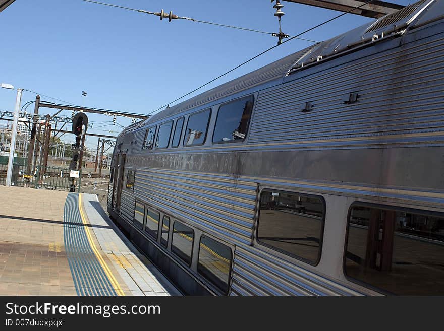 Train at the platform. Train at the platform