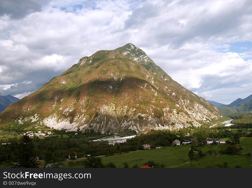 Hill and clouds