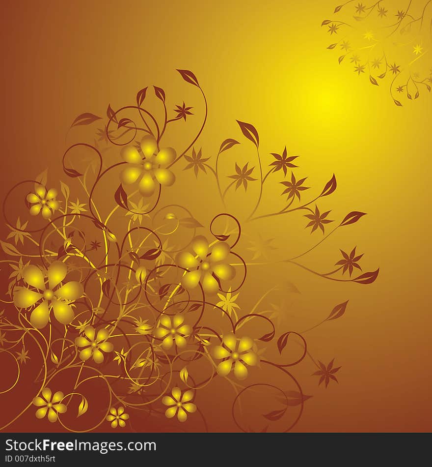 Floral background, vector