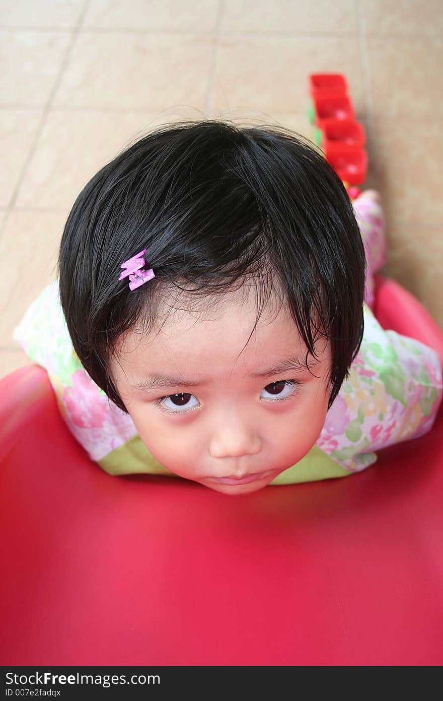 Girl on the slide