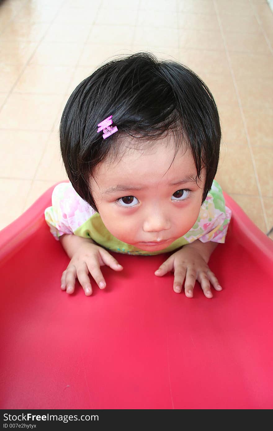 Girl on the slide