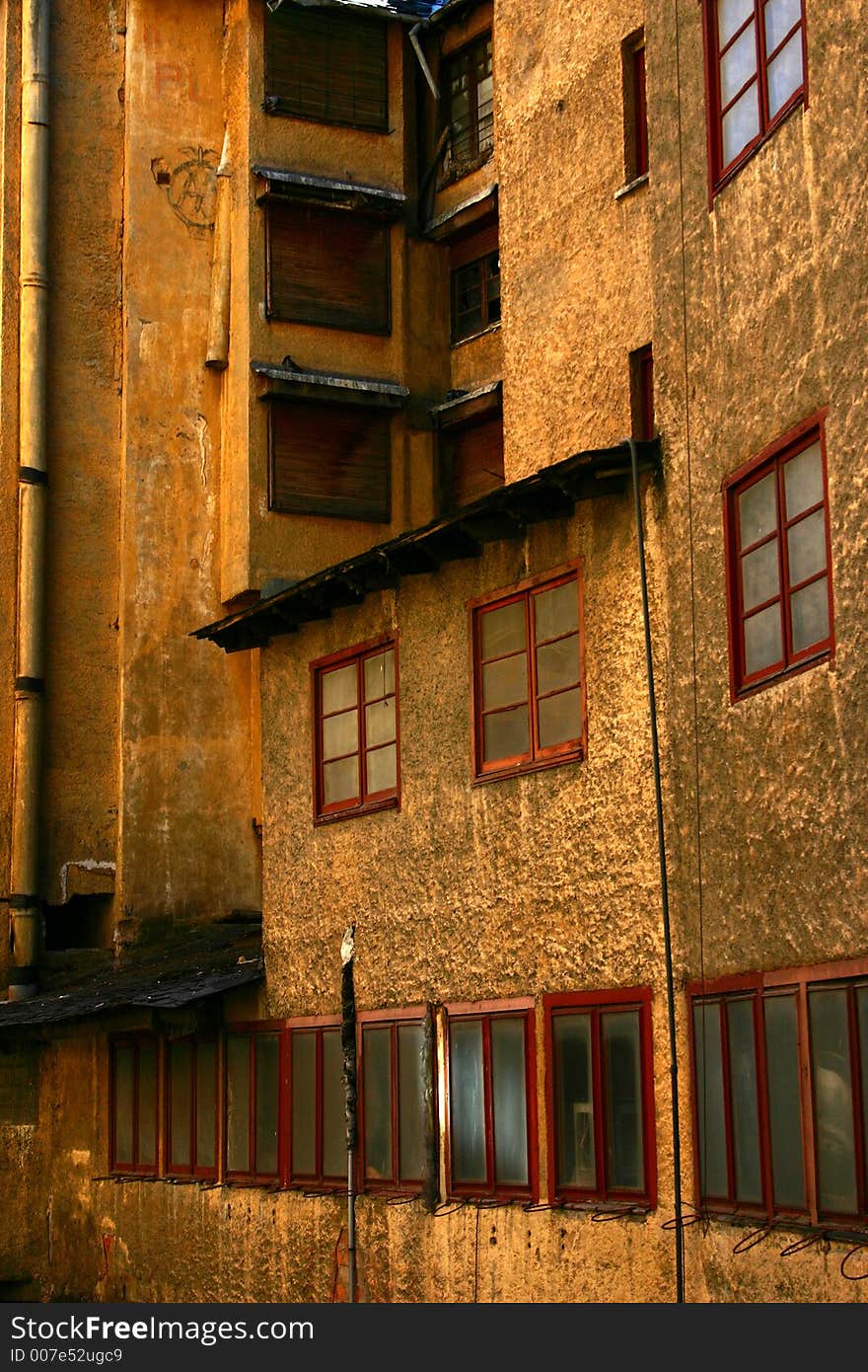 Side view of an ancient europeab building. Side view of an ancient europeab building