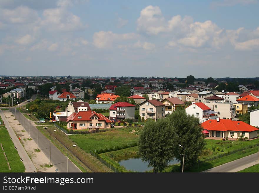 Panorama of a small rural town. Panorama of a small rural town