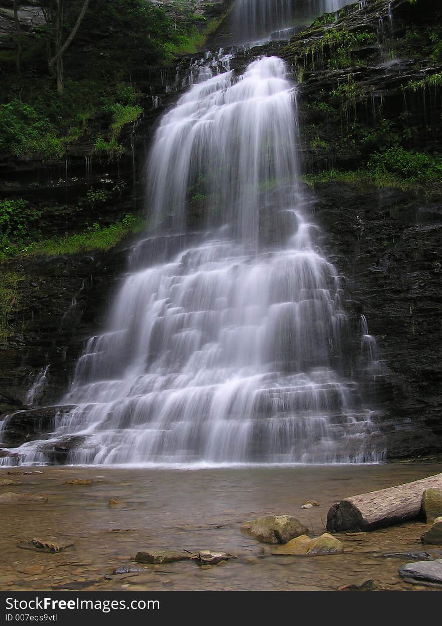 July 2006 - Early morning photograph of this stunning waterfall in south/central West Virgina. This gem of a waterfall, nearly 100 feet high, feeds into the New River, one of the oldest rivers in the world. July 2006 - Early morning photograph of this stunning waterfall in south/central West Virgina. This gem of a waterfall, nearly 100 feet high, feeds into the New River, one of the oldest rivers in the world.