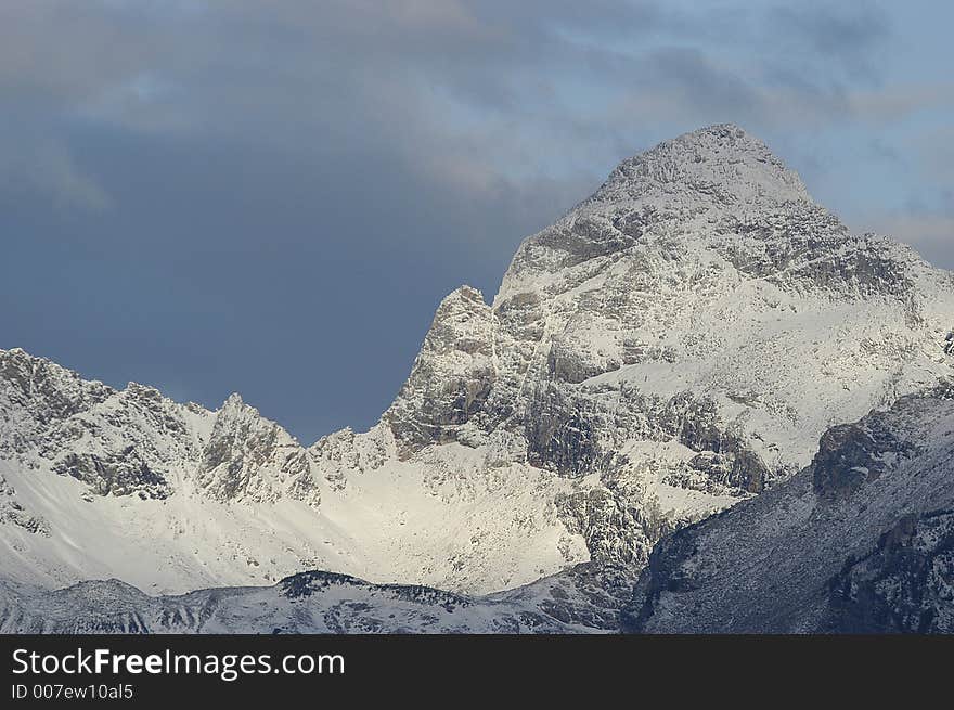 Jagged mountain tops