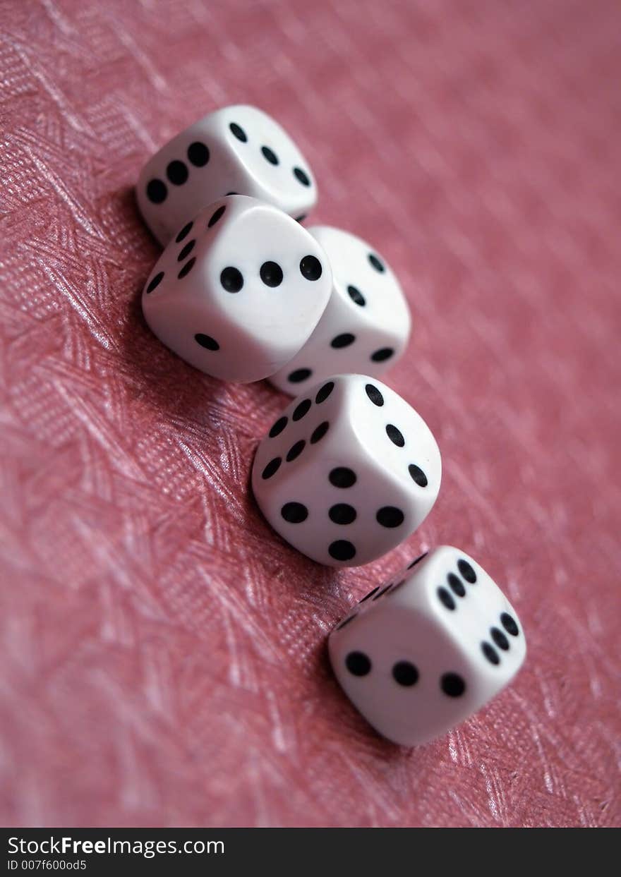 Close up of a dice game. Close up of a dice game