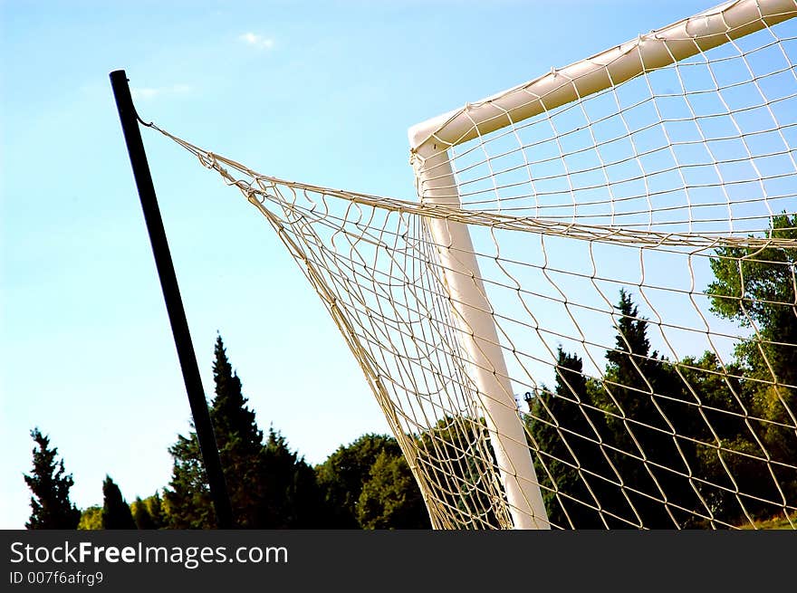 View on soccer gate. View on soccer gate