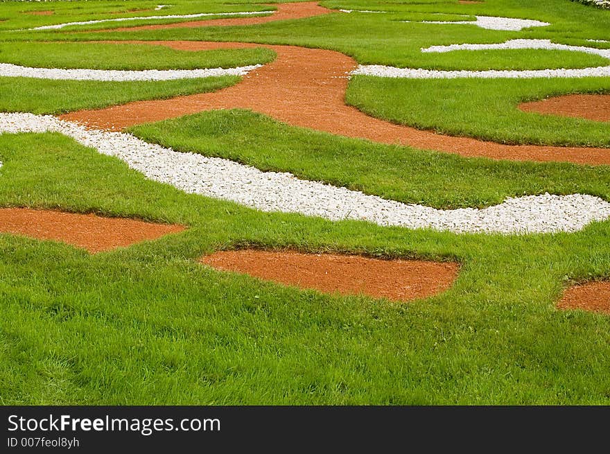 Lawn in park. Lawn in park