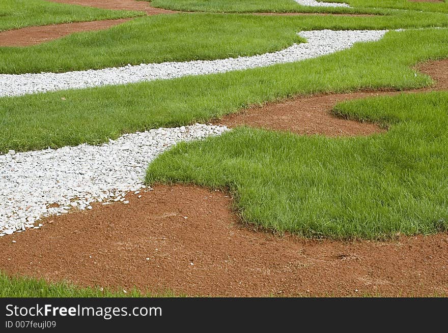 Lawn in park. Lawn in park