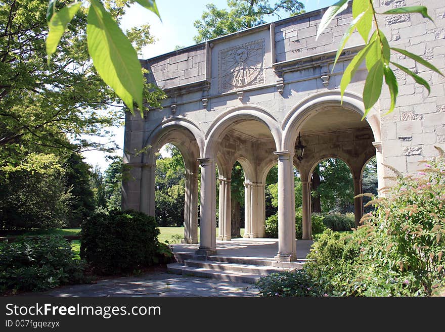 Stone Archway Porch on the grounds of
a Long Island Estate