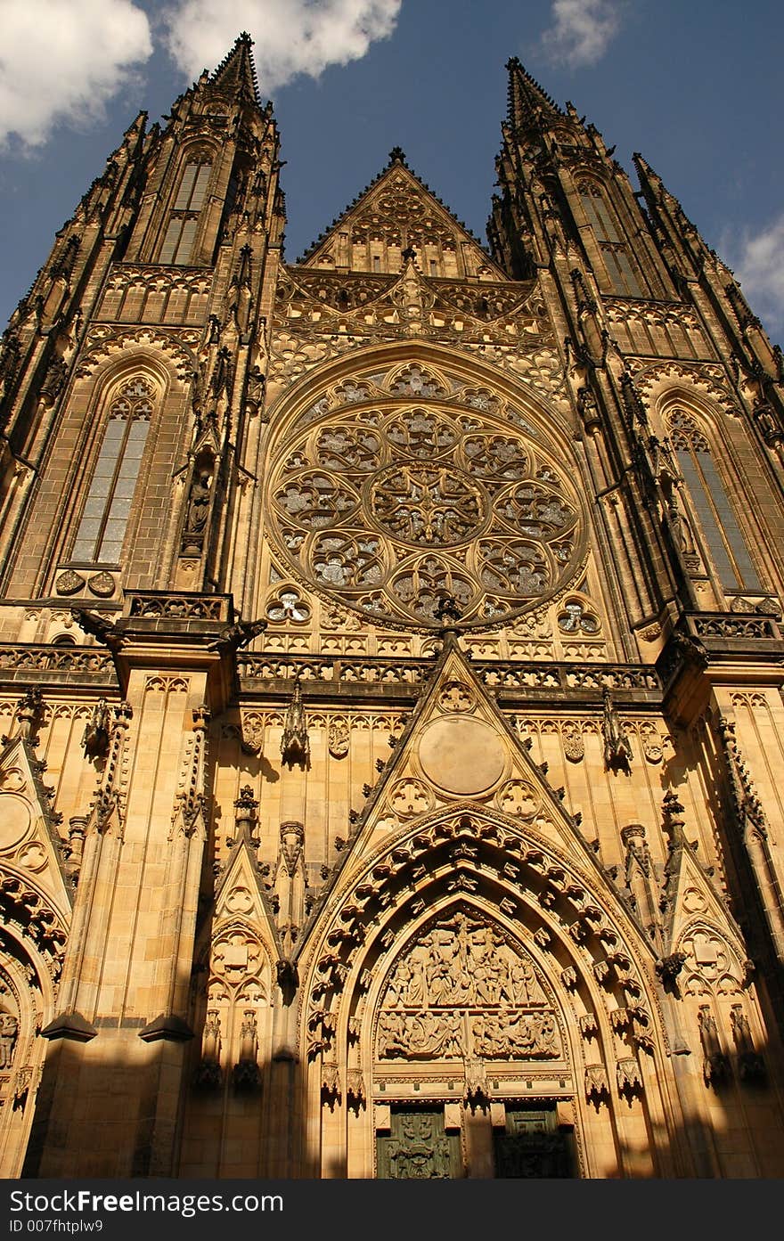 Big rosette of Prague's cathedral