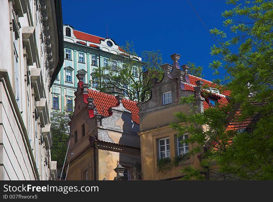 Architectural details in the Castle district of Prague, Czech republic. Architectural details in the Castle district of Prague, Czech republic