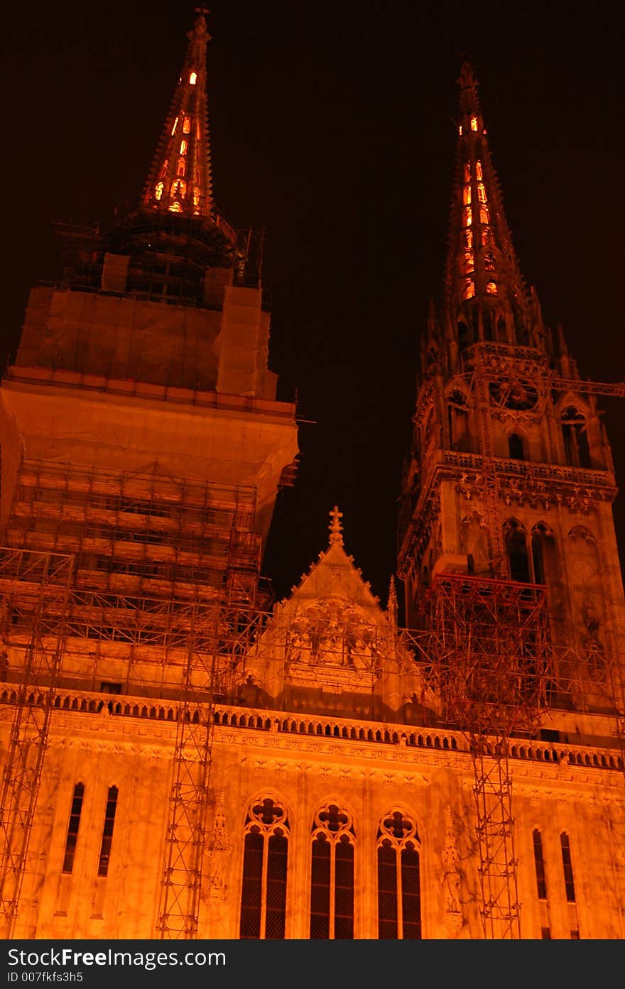 Old cathedral in Zagreb in Croatia