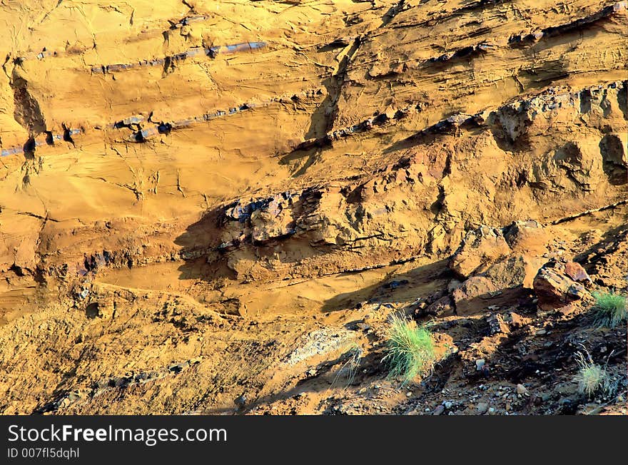 Wall of the Morsum Cliff on the german island Sylt. Wall of the Morsum Cliff on the german island Sylt