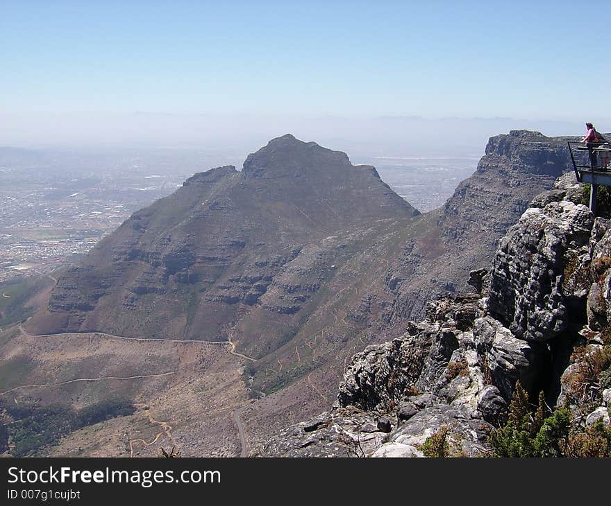 Landscape of Cape Town from the top of Table Mountain. Landscape of Cape Town from the top of Table Mountain