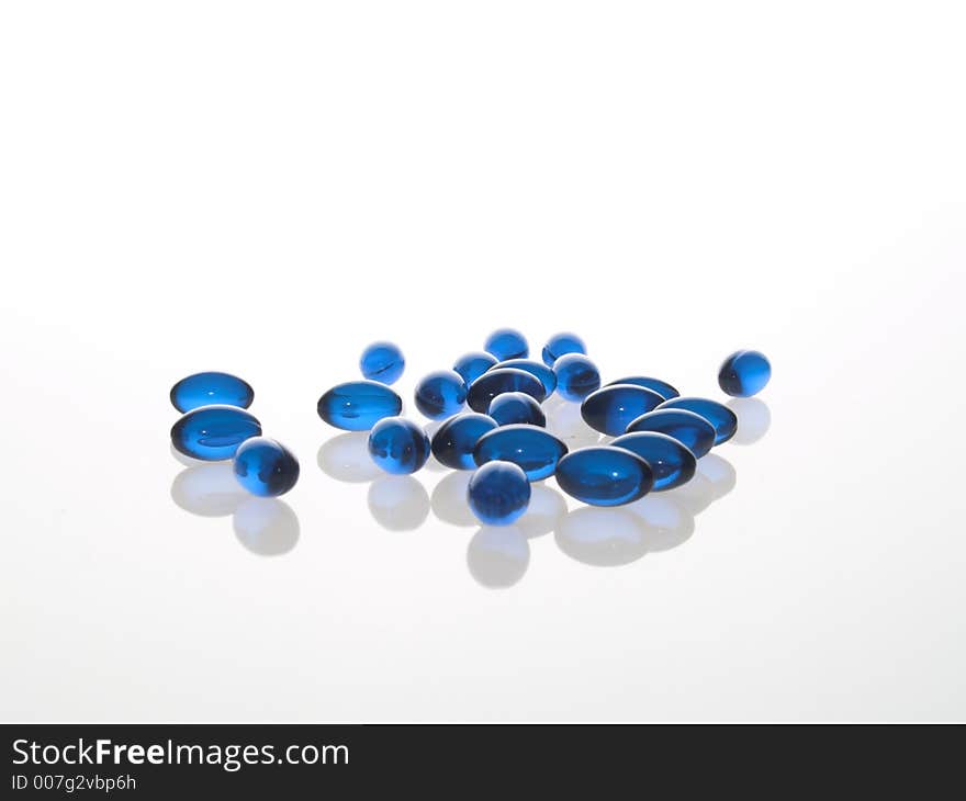 Blue gel pills